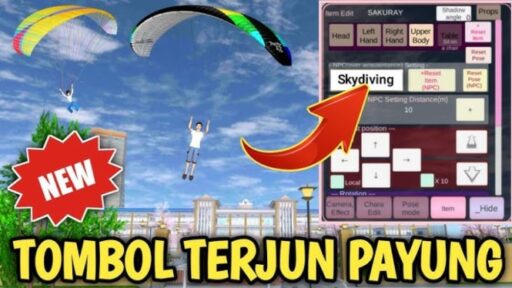 7 Lokasi Terbaik Terjun Payung di Sakura School Simulator yang Seru!