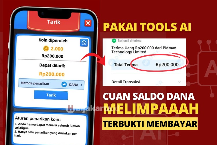 Dapatkan Saldo DANA Gratis Rp200.000 Setiap Hari Pakai Tools AI!