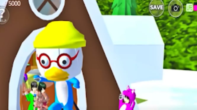 Jelajahi Cara Mengunjungi Rumah Pororo yang Lucu di Sakura School!