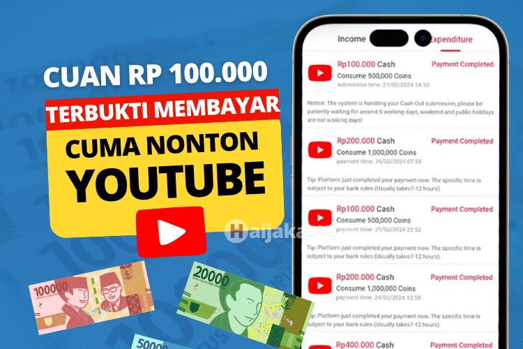 Terbukti Membayar! Dapatkan Saldo DANA Gratis Rp100.000 Nonton YouTube!