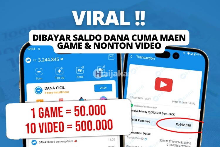 Viral! Dapatkan Saldo DANA Gratis Rp500.000 Cuma Main Game!