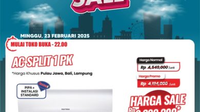 AC Split 1 PK Hanya Rp 3 Jutaan di Transmart Full Day Sale!