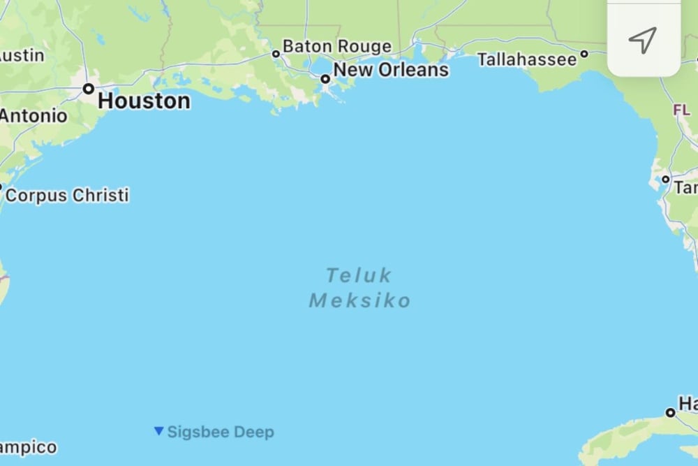 Apple Maps Bakal Tiru Google: Teluk Meksiko Jadi Teluk Amerika?