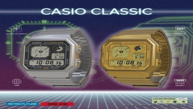 Casio Luncurkan 4 Model A130WE: Jam Retro-Futuristik Tren 2025!