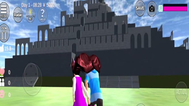 Jelajahi Candi Borobudur: Cara Mudah di Sakura School Simulator!