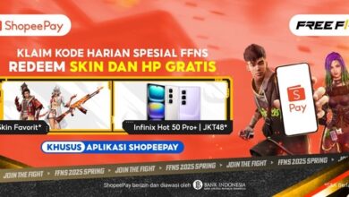 Klaim Skin Free Fire Keren di ShopeePay, Segera Cek Kodenya!