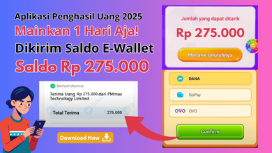 Mainkan 1 Hari, Dapatkan Saldo hingga Rp275.000 dengan Aplikasi 2025!