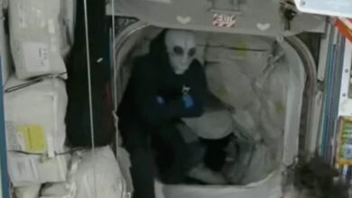 Alien Terekam di ISS Saat Astronot Terdampar Berjuang Kembali