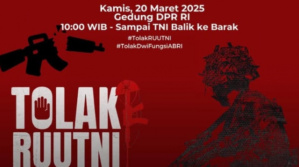 BEM SI Demo Tolak RUU TNI: Pukul Mundur Militer ke Barak!