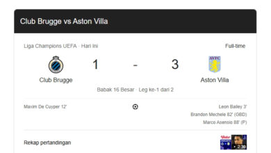 Club Brugge Vs Aston Villa: The Villans Taklukkan Tuan Rumah 1-3!