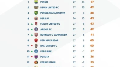 Update Klasemen Sementara Hingga Pekan Ke-27 BRI Liga 1 2024/2025