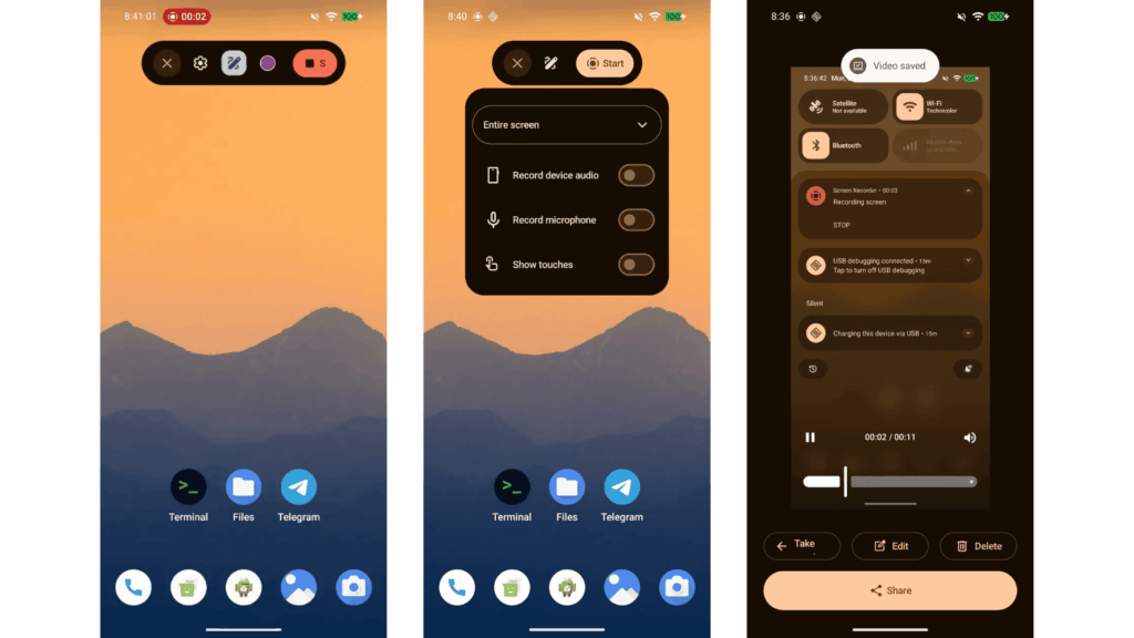 Leak Screen Recorder Android 17