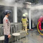 Brimob Polda Metro Jaya Turun Tangan Amankan Lokasi Kebakaran Kafe di Cempaka Putih