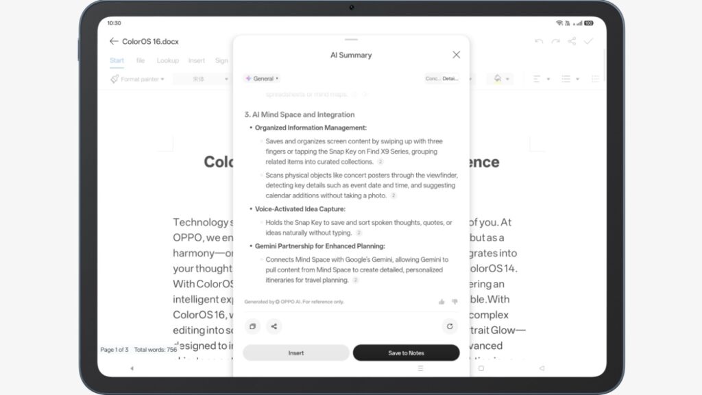 Fitur AI pada Oppo Pad 5 Matte Display Edition. Foto: Oppo