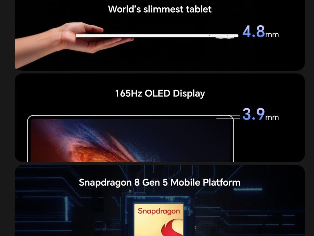 ​Honor MagicPad 4 hadir dengan desain tipis. Foto: GSMArena