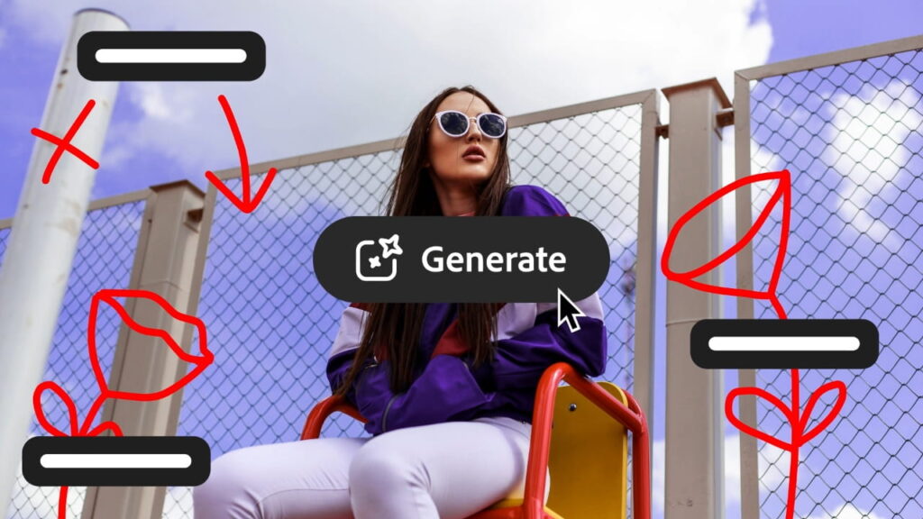 Ilustrasi fitur AI Markup pada Adobe Photoshop Web. Foto: Adobe