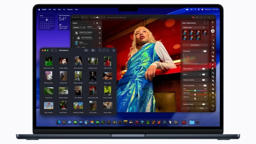 ​MacBook Air dengan M5 menawarkan performa hingga unggul untuk kerja AI. Foto: Apple