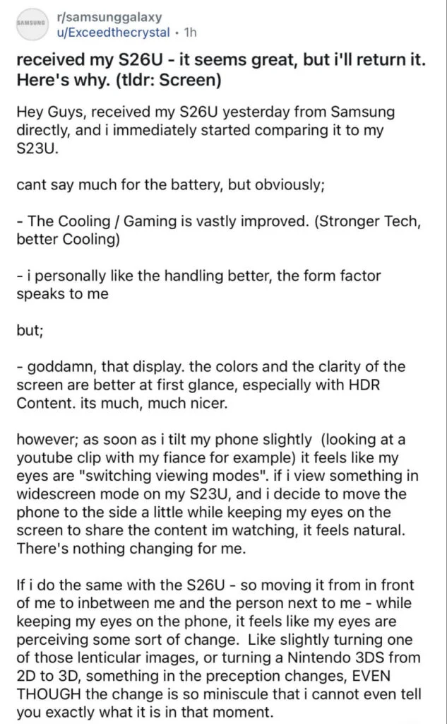 Pengguna melaporkan masalah layar yang ditimbulkan oleh fitur Privacy Display. Foto: Istimewa