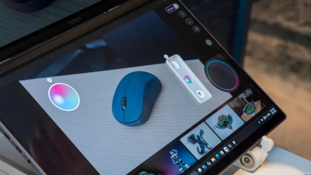 Tampilan layar sekunder Lenovo Yoga Book Pro 3D. Foto: CNET