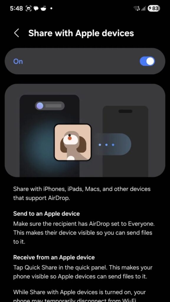 Fitur Quick Share ditemukan di perangkat Samsung Galaxy versi lama. Foto: Reddit u/ljoschwzr
